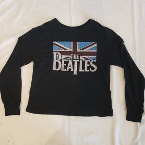 The Beatles Black Band Tee Medium
